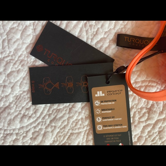 Turquoise Couture Bikini Top - Picture 3 of 4